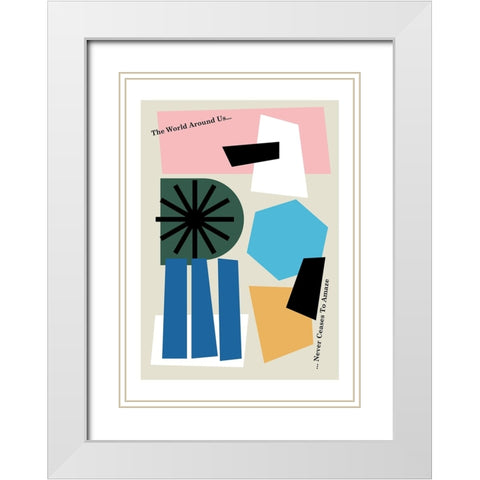 The World Around Us Grey White Modern Wood Framed Art Print with Double Matting by Collett, Frances