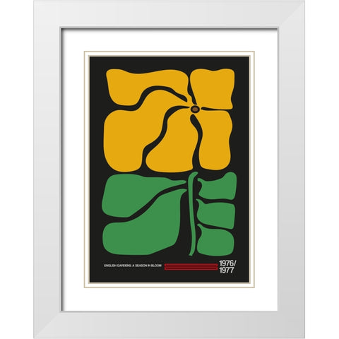 English Gardens Grey White Modern Wood Framed Art Print with Double Matting by Collett, Frances