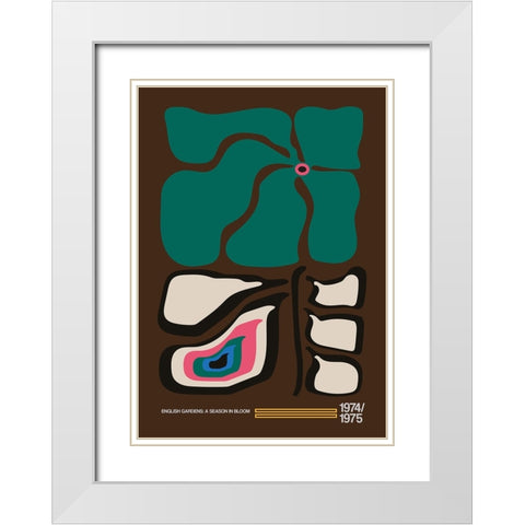 English Gardens Rainbow Brown White Modern Wood Framed Art Print with Double Matting by Collett, Frances