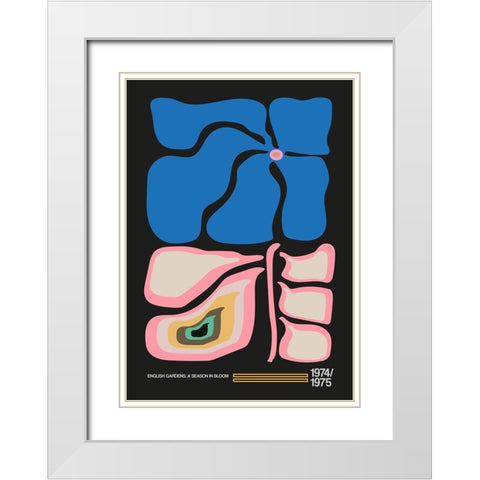 English Gardens Rainbow Grey White Modern Wood Framed Art Print with Double Matting by Collett, Frances