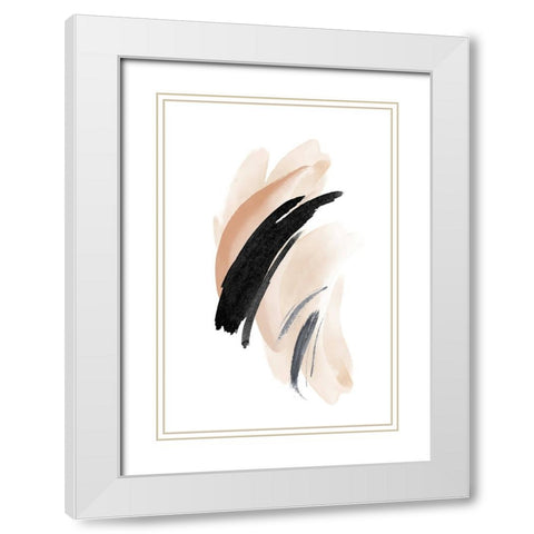 Simple Beige-2 White Modern Wood Framed Art Print with Double Matting by Moss, Sally Ann
