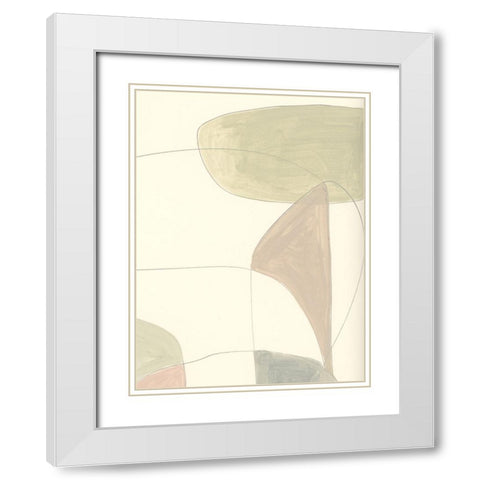 Around White Modern Wood Framed Art Print with Double Matting by Hobday, Dan