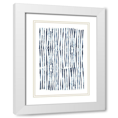 Minimal Marks White Modern Wood Framed Art Print with Double Matting by Hobday, Dan