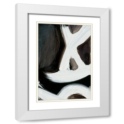 Connected No2 White Modern Wood Framed Art Print with Double Matting by Hobday, Dan