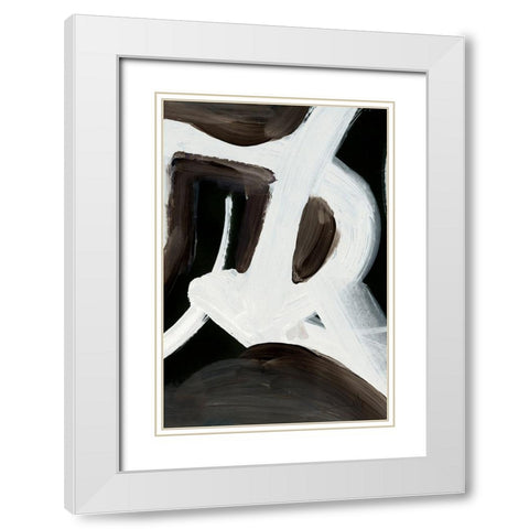 Connected White Modern Wood Framed Art Print with Double Matting by Hobday, Dan