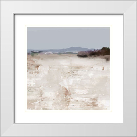 Stream White Modern Wood Framed Art Print with Double Matting by Hobday, Dan