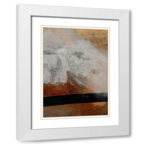 Layers White Modern Wood Framed Art Print with Double Matting by Hobday, Dan