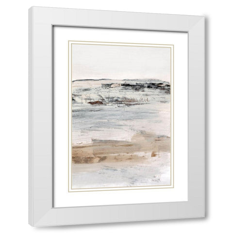 August No2 White Modern Wood Framed Art Print with Double Matting by Hobday, Dan