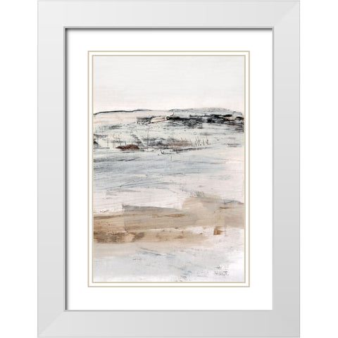 August No2 White Modern Wood Framed Art Print with Double Matting by Hobday, Dan