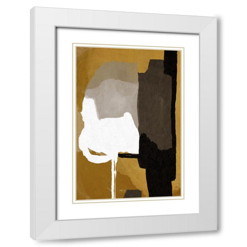 Resting White Modern Wood Framed Art Print with Double Matting by Hobday, Dan