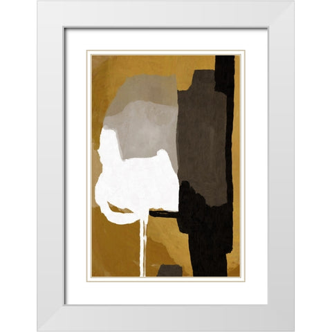 Resting White Modern Wood Framed Art Print with Double Matting by Hobday, Dan