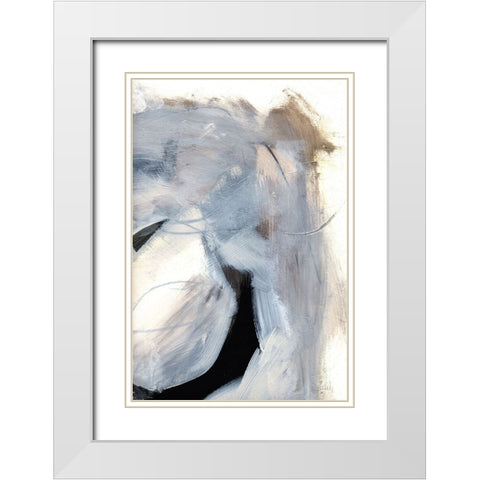 Windy White Modern Wood Framed Art Print with Double Matting by Hobday, Dan