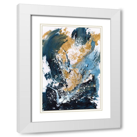 Golden Sea White Modern Wood Framed Art Print with Double Matting by Hobday, Dan