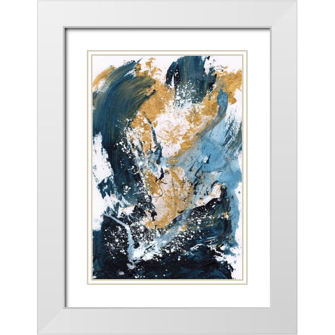 Golden Sea White Modern Wood Framed Art Print with Double Matting by Hobday, Dan