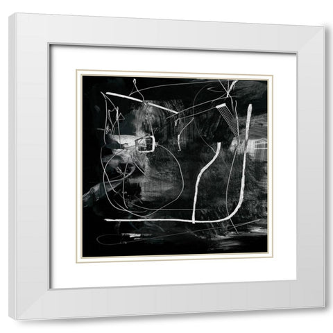 Mono White Modern Wood Framed Art Print with Double Matting by Hobday, Dan