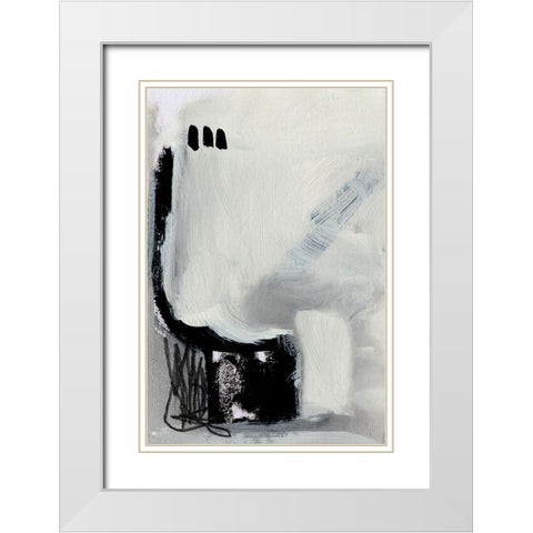 Beyond No2 White Modern Wood Framed Art Print with Double Matting by Hobday, Dan