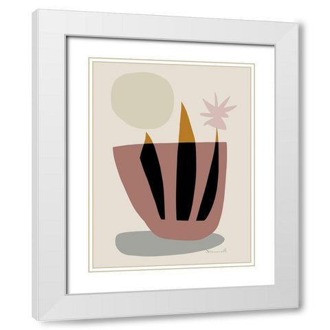 Plant Cutting White Modern Wood Framed Art Print with Double Matting by Hobday, Dan