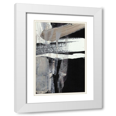 Falling White Modern Wood Framed Art Print with Double Matting by Hobday, Dan