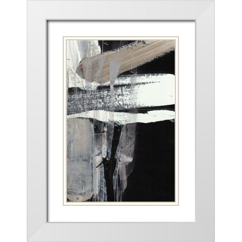 Falling White Modern Wood Framed Art Print with Double Matting by Hobday, Dan