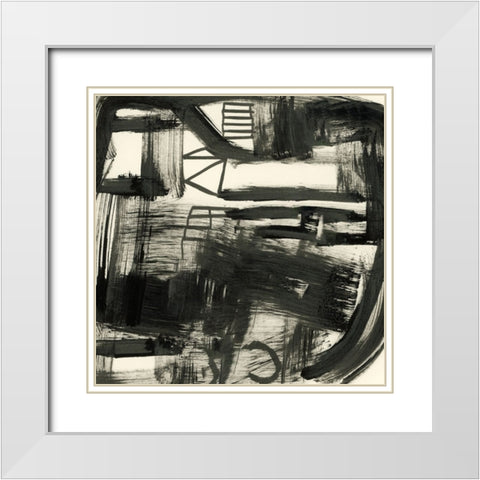 Market White Modern Wood Framed Art Print with Double Matting by Hobday, Dan