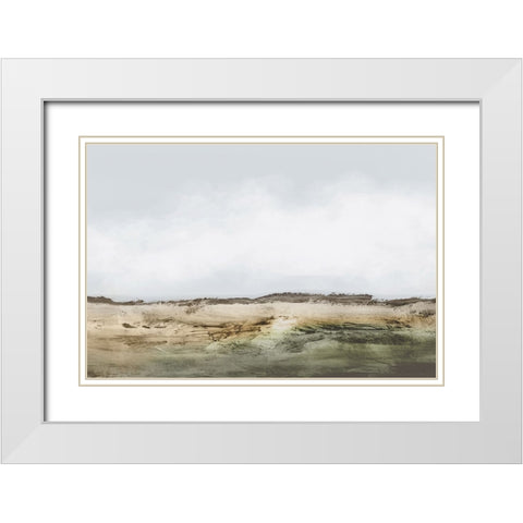 Cliffs White Modern Wood Framed Art Print with Double Matting by Hobday, Dan