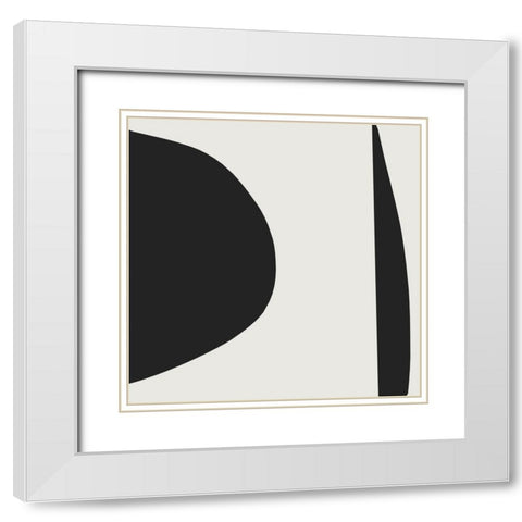 Minimal White Modern Wood Framed Art Print with Double Matting by Hobday, Dan