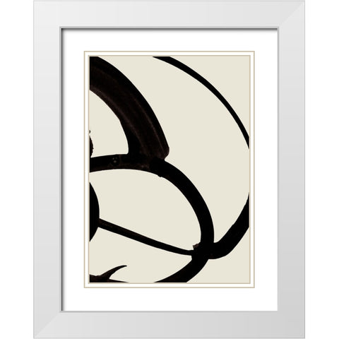 Atienne No2 White Modern Wood Framed Art Print with Double Matting by Hobday, Dan
