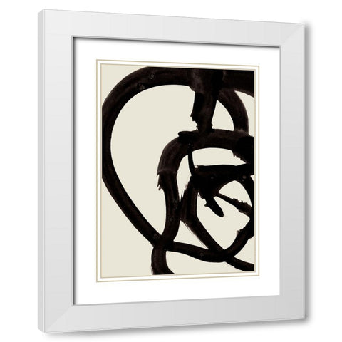Atienne White Modern Wood Framed Art Print with Double Matting by Hobday, Dan