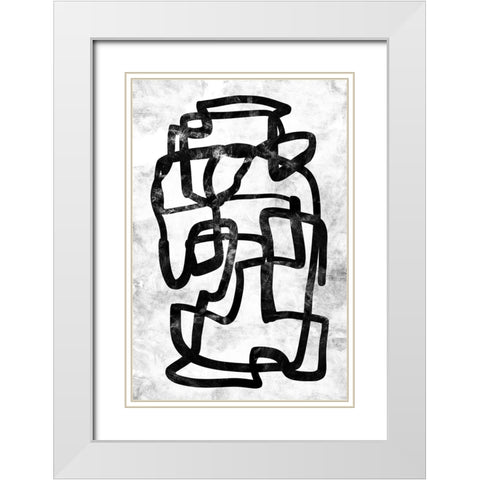 Storyline White Modern Wood Framed Art Print with Double Matting by Hobday, Dan