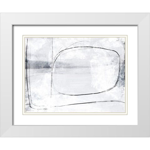 Mood White Modern Wood Framed Art Print with Double Matting by Hobday, Dan