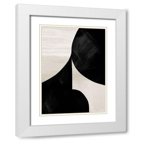 Night White Modern Wood Framed Art Print with Double Matting by Hobday, Dan
