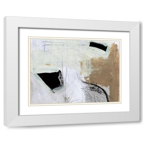 Motion White Modern Wood Framed Art Print with Double Matting by Hobday, Dan