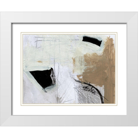 Motion White Modern Wood Framed Art Print with Double Matting by Hobday, Dan