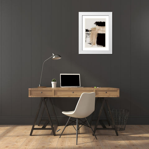 Path White Modern Wood Framed Art Print with Double Matting by Hobday, Dan