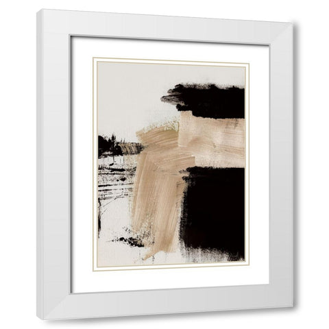 Path White Modern Wood Framed Art Print with Double Matting by Hobday, Dan