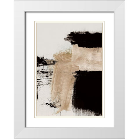 Path White Modern Wood Framed Art Print with Double Matting by Hobday, Dan