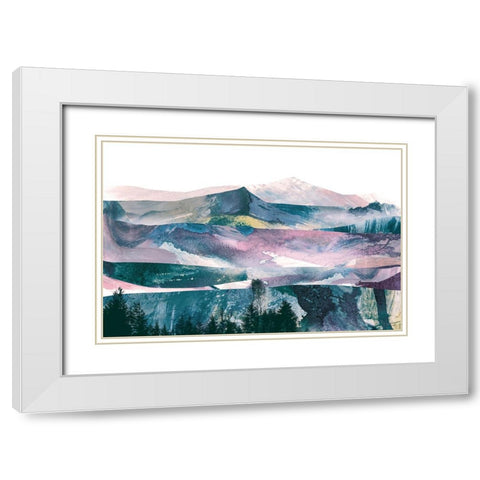 Views White Modern Wood Framed Art Print with Double Matting by Hobday, Dan