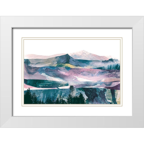 Views White Modern Wood Framed Art Print with Double Matting by Hobday, Dan