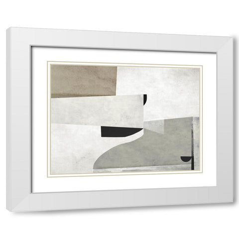 Priory White Modern Wood Framed Art Print with Double Matting by Hobday, Dan
