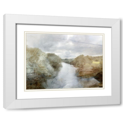 River White Modern Wood Framed Art Print with Double Matting by Hobday, Dan