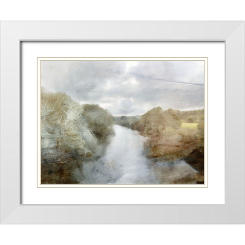 River White Modern Wood Framed Art Print with Double Matting by Hobday, Dan