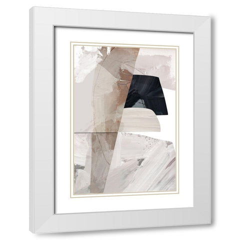 Caves White Modern Wood Framed Art Print with Double Matting by Hobday, Dan