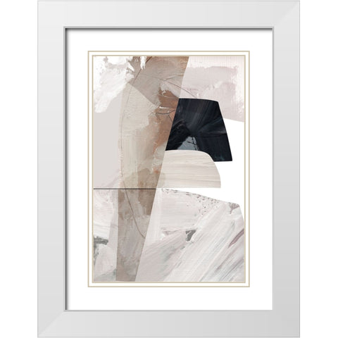 Caves White Modern Wood Framed Art Print with Double Matting by Hobday, Dan