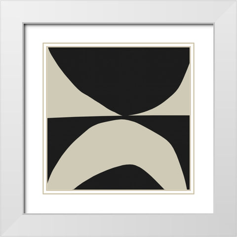 Blackbird White Modern Wood Framed Art Print with Double Matting by Hobday, Dan