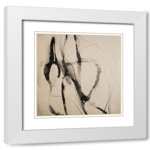 Onisa White Modern Wood Framed Art Print with Double Matting by Hobday, Dan