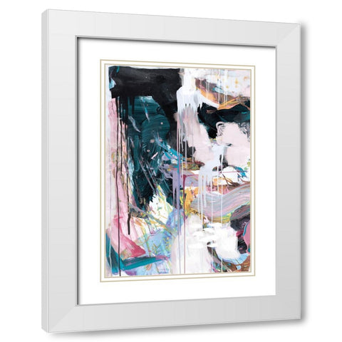 Statement No2 White Modern Wood Framed Art Print with Double Matting by Hobday, Dan