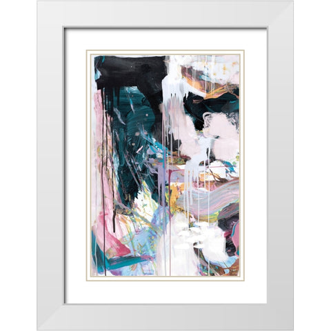 Statement No2 White Modern Wood Framed Art Print with Double Matting by Hobday, Dan