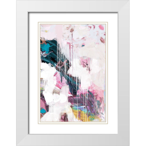 Statement White Modern Wood Framed Art Print with Double Matting by Hobday, Dan