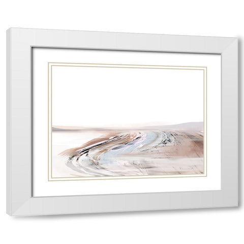 Creek White Modern Wood Framed Art Print with Double Matting by Hobday, Dan