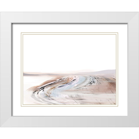 Creek White Modern Wood Framed Art Print with Double Matting by Hobday, Dan